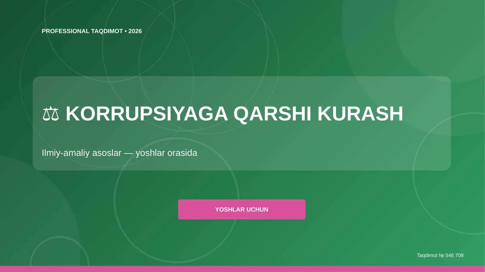 Korrupsiyaga qarshi kurash: ilmiy-amaliy asoslar (yoshlar orasida) [yoshlar uchun]