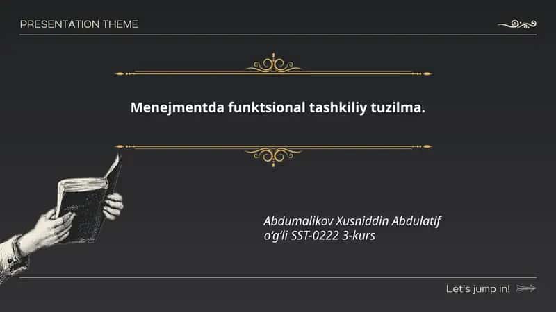 Menejmentda funktsional tashkiliy tuzilma