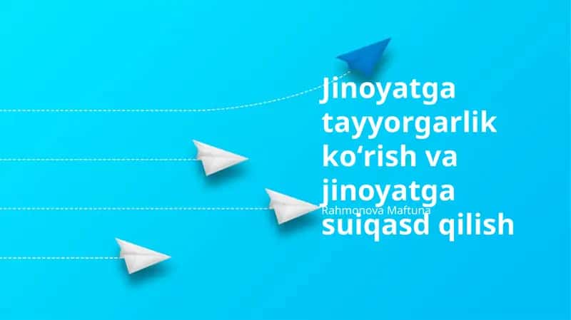 Jinoyatga tayyorgarlik koʻrish va jinoyatga suiqasd qilish