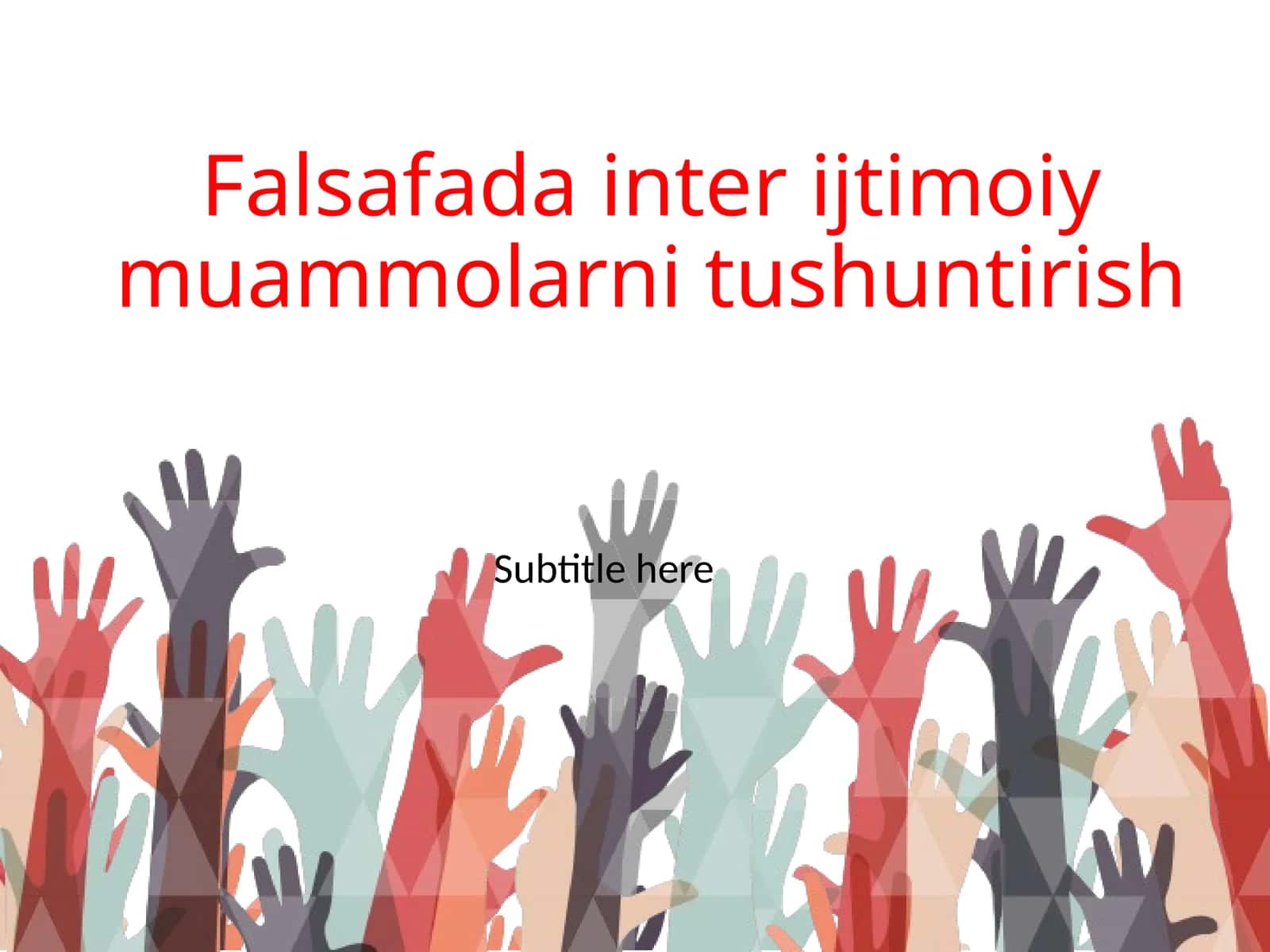 Falsafada ijtimoiy muammolarni tushuntirish