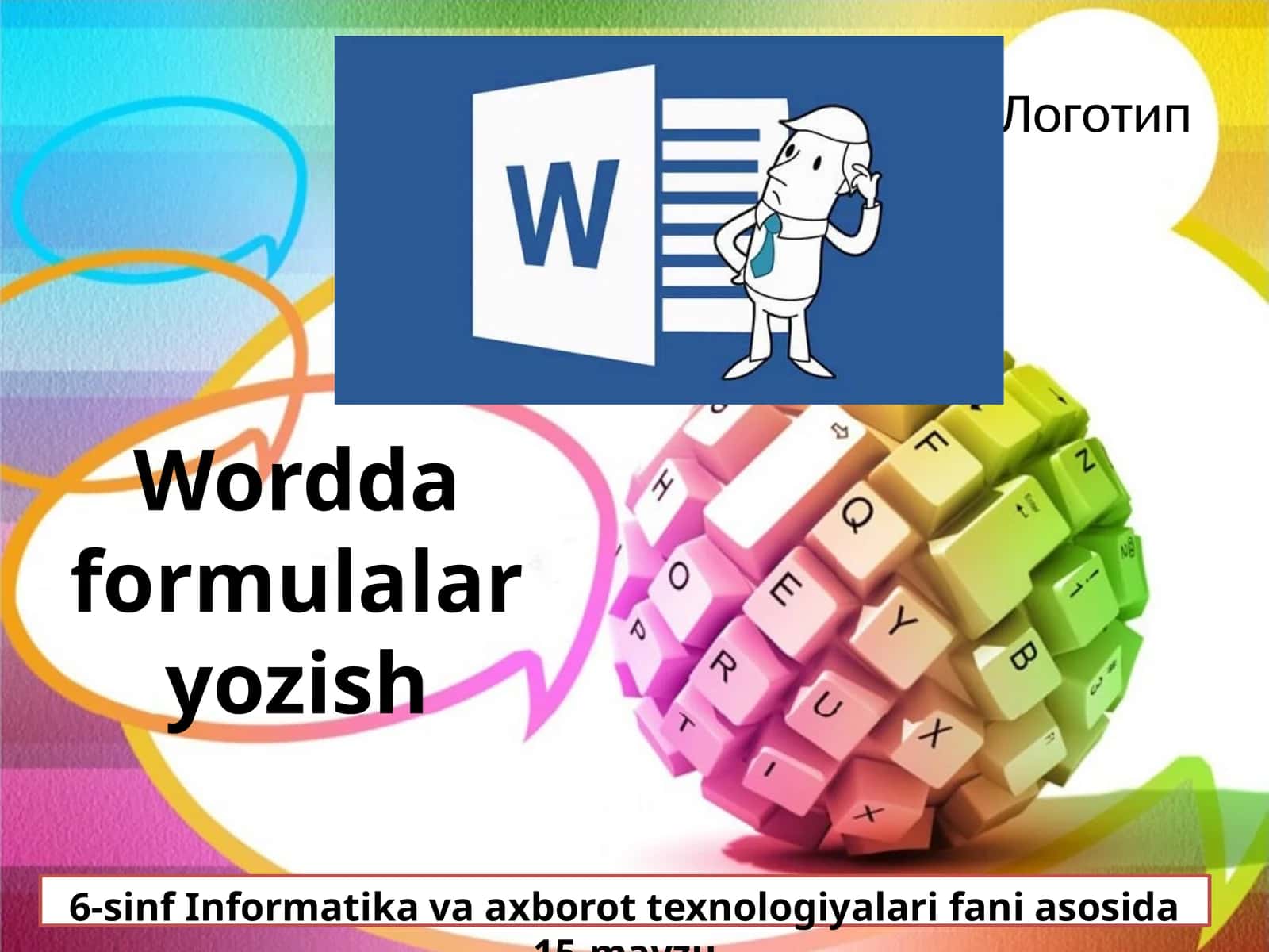 6-sinf Informatika Wordda formulalar yozish