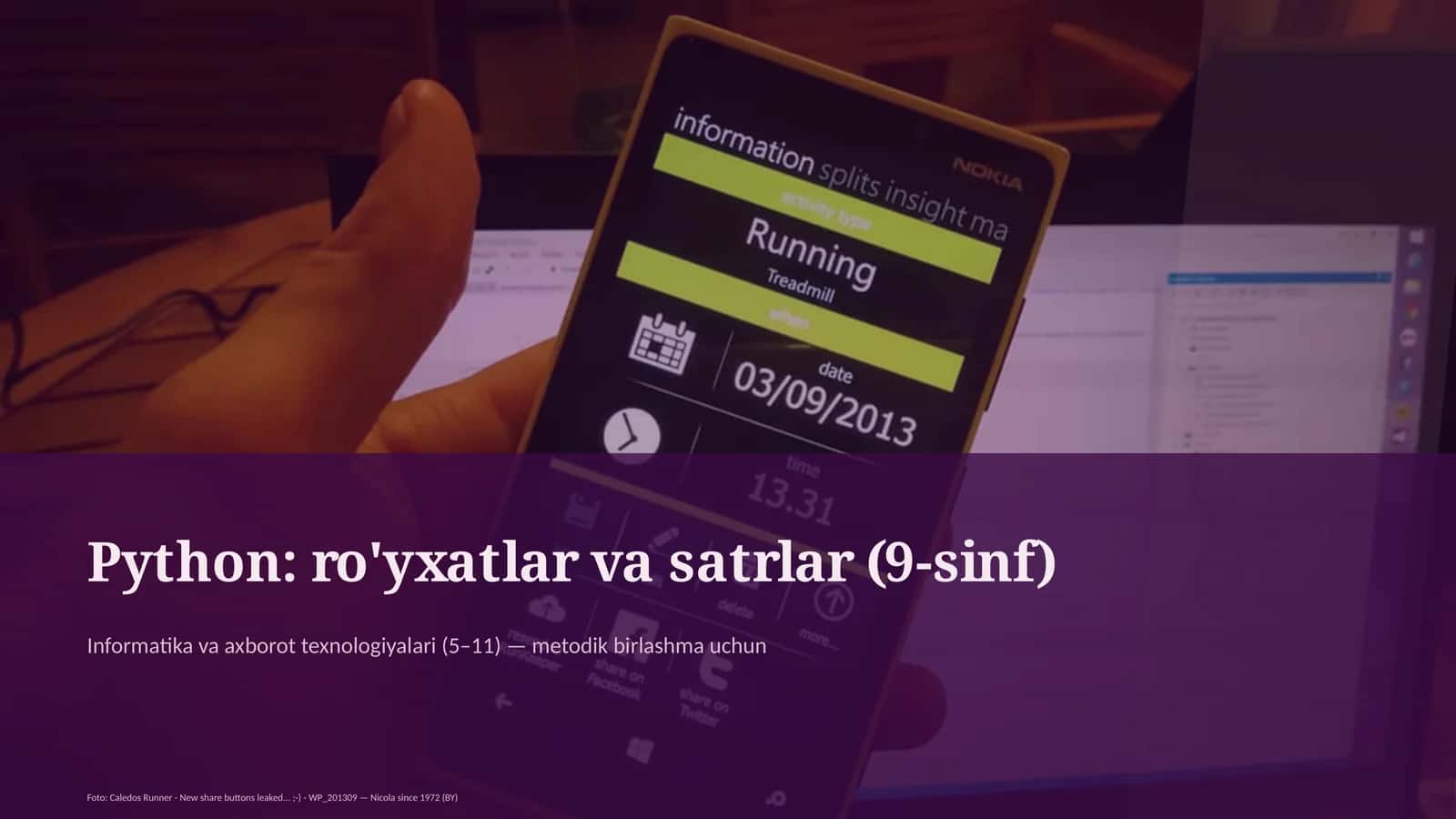 Python: ro'yxatlar va satrlar (9-sinf)