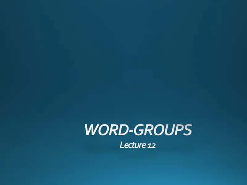 Word-groups vs. phraseological units