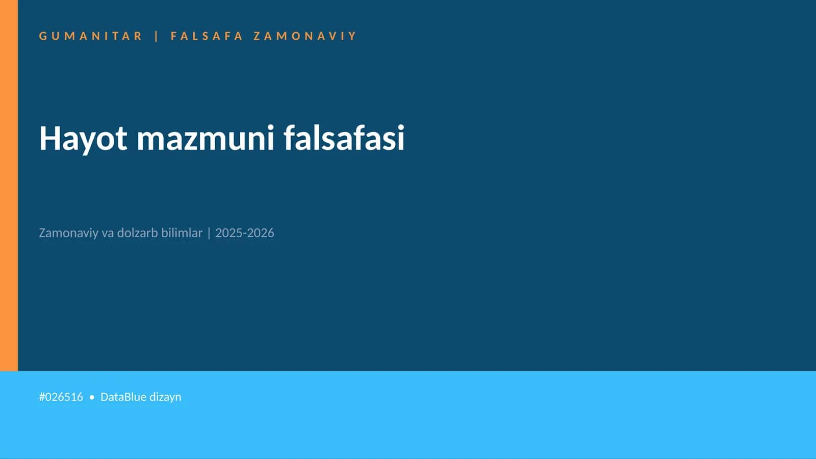 Hayot mazmuni falsafasi