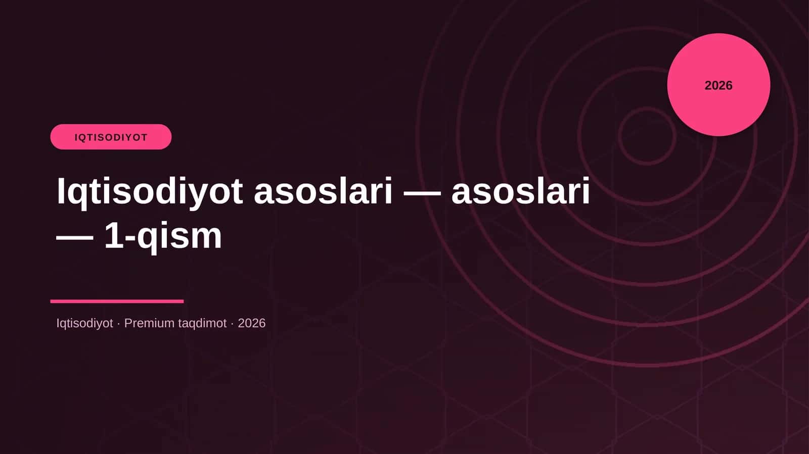 IQTISODIYOT Asoslari