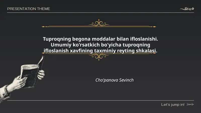 Tuproqning begona moddalar bilan ifloslanishi
