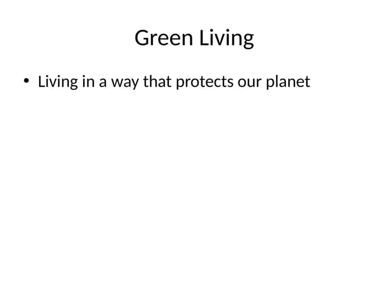 Green Living