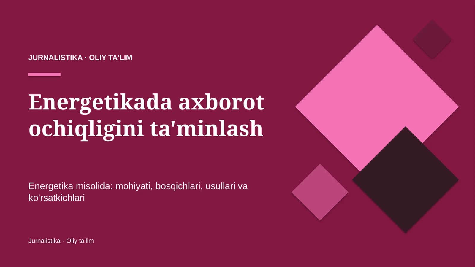 energetikada axborot ochiqligini ta'minlash 9632