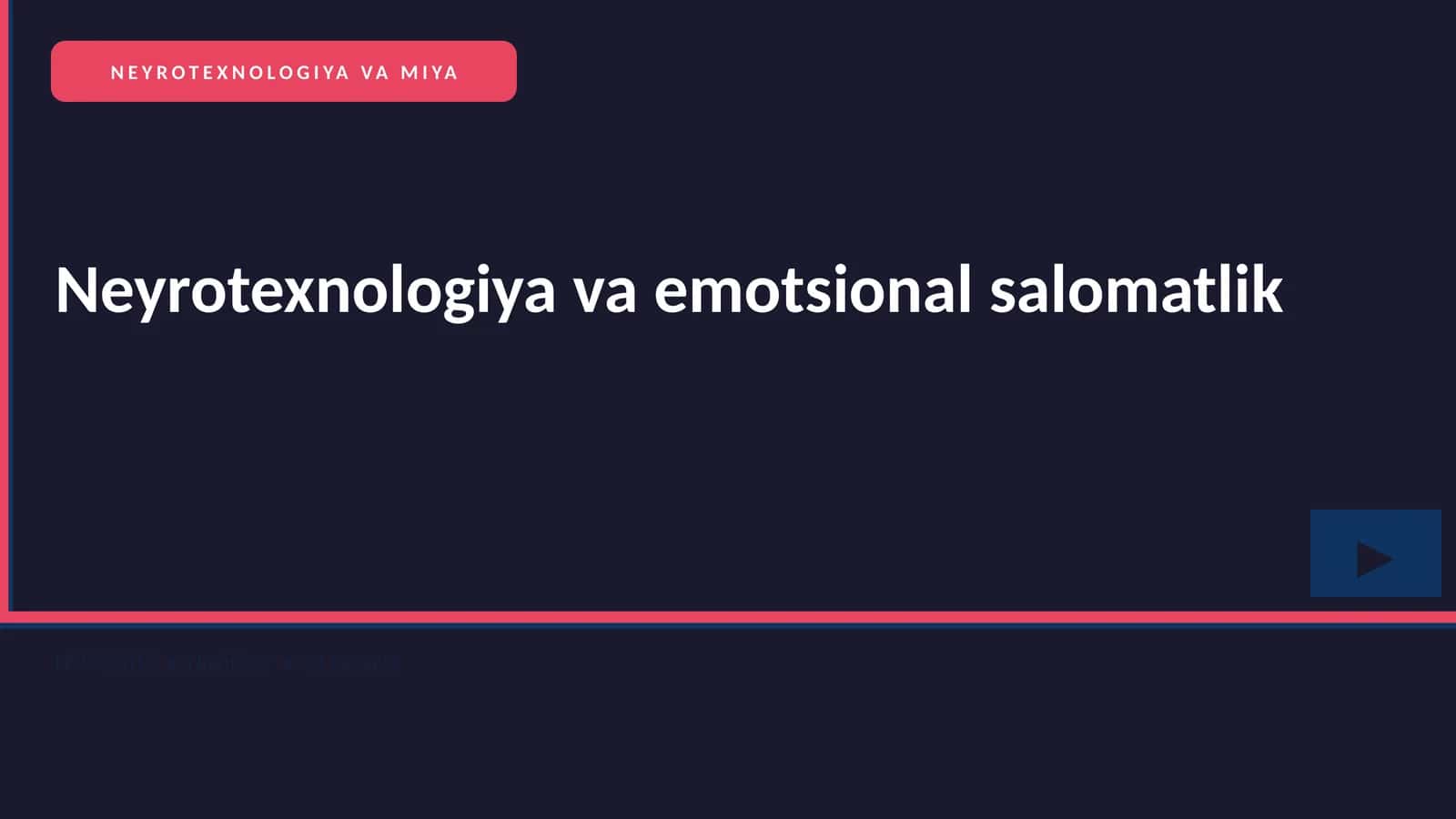 NEYROTEXNOLOGIYA VA MIYA
