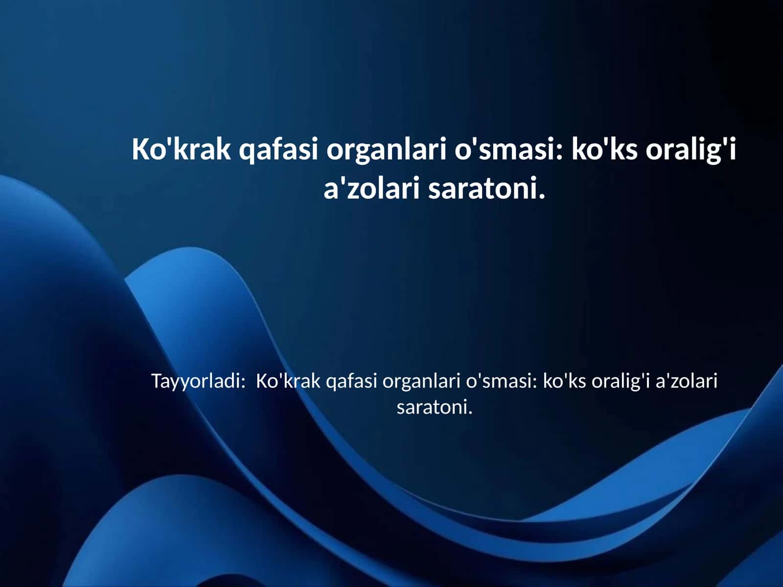 Ko'ks oralig'i o'smalari