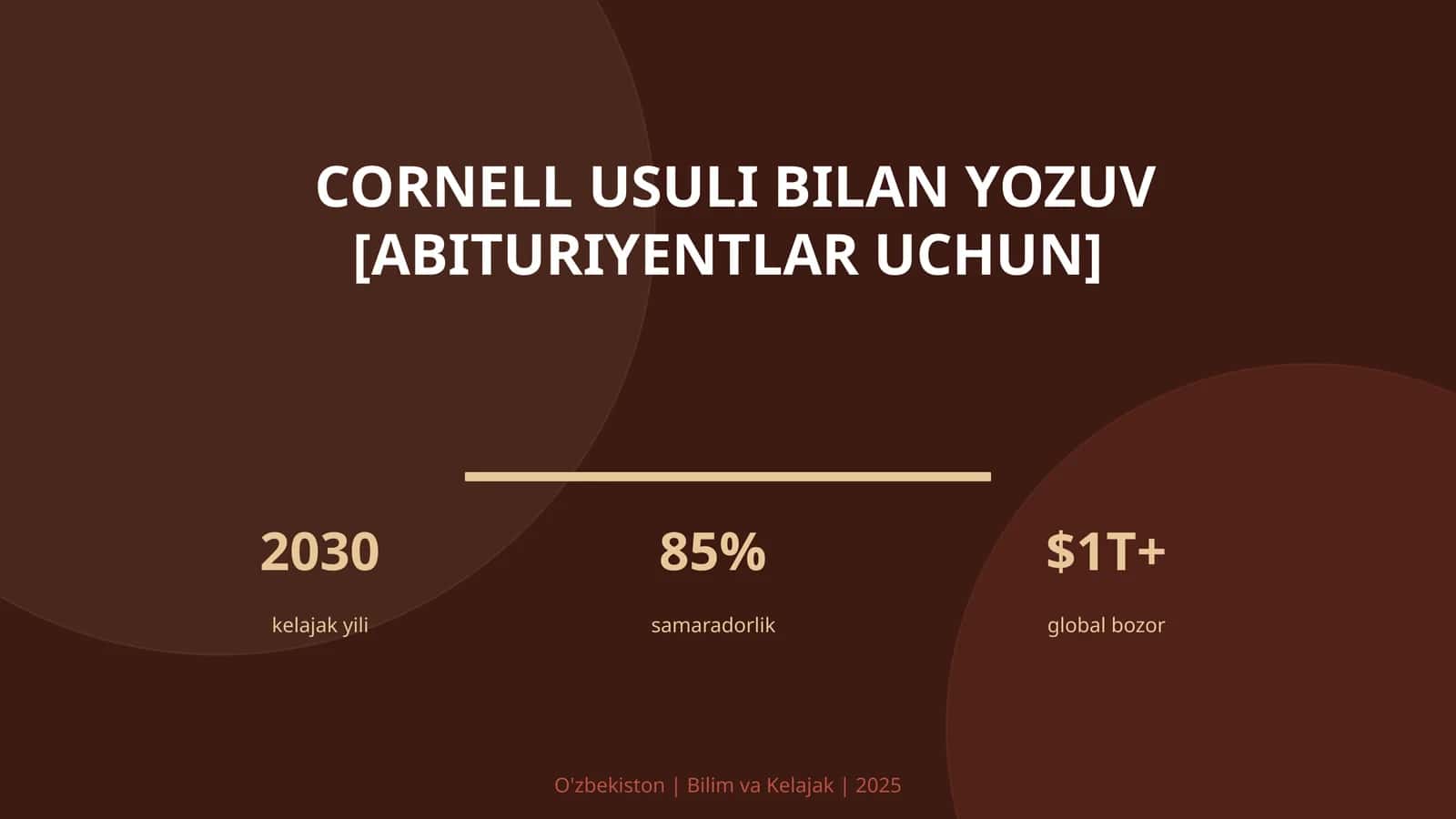 Cornell usuli bilan yozuv [abituriyentlar uchun]
