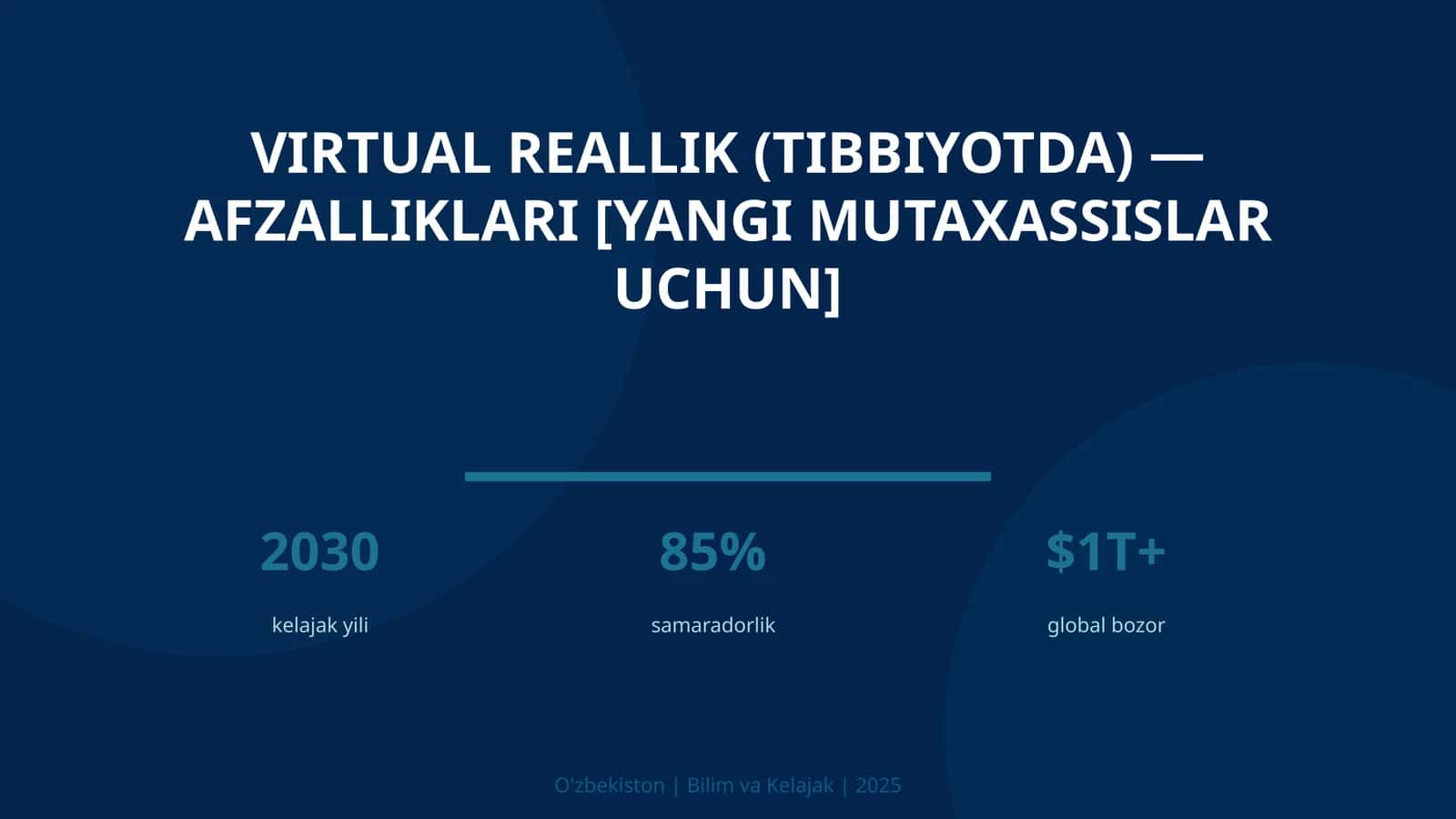 Virtual reallik (tibbiyotda) — afzalliklari [yangi mutaxassislar uchun]