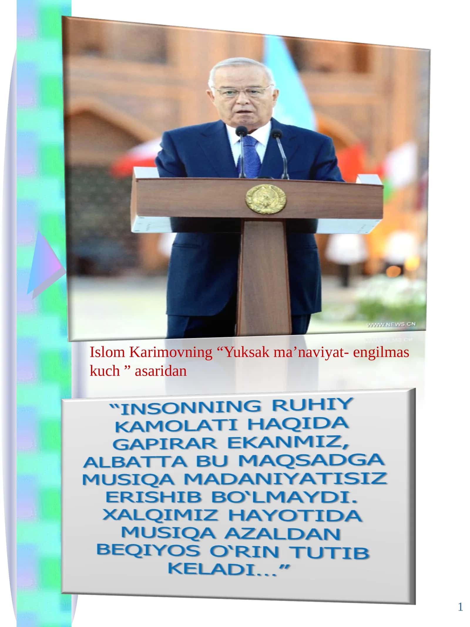 4-sinf Musiqa fanidan Xalq raqslari mavzuda ochiq dars ishlanma