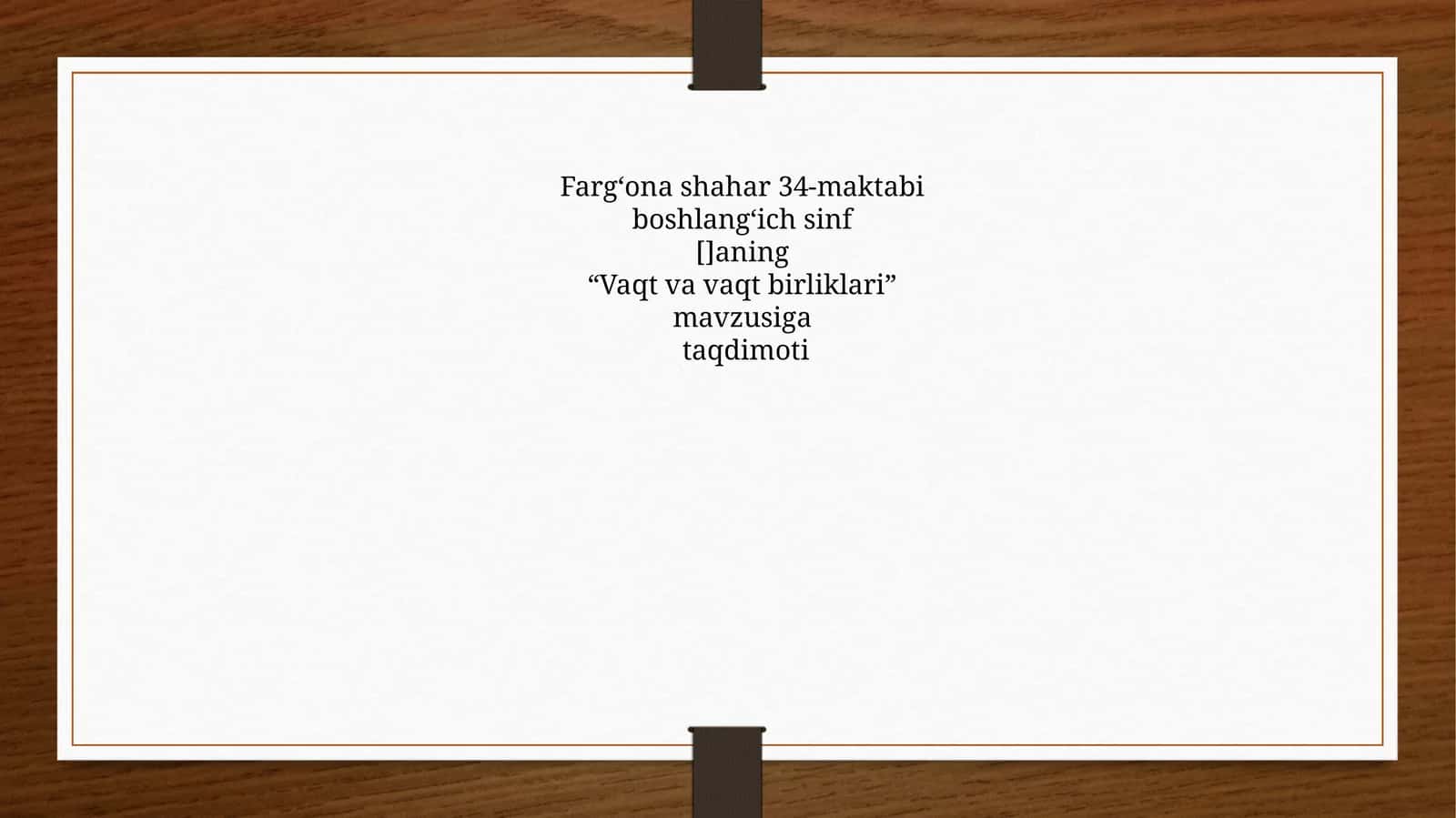 Vaqt va vaqt birliklari