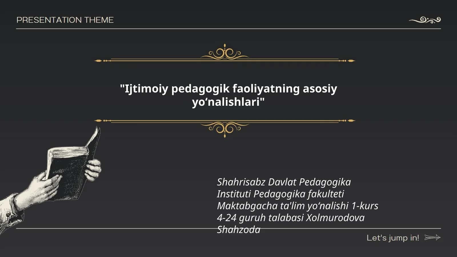 Ijtimoiy pedagogik faoliyatning asosiy yoʻnalishlari