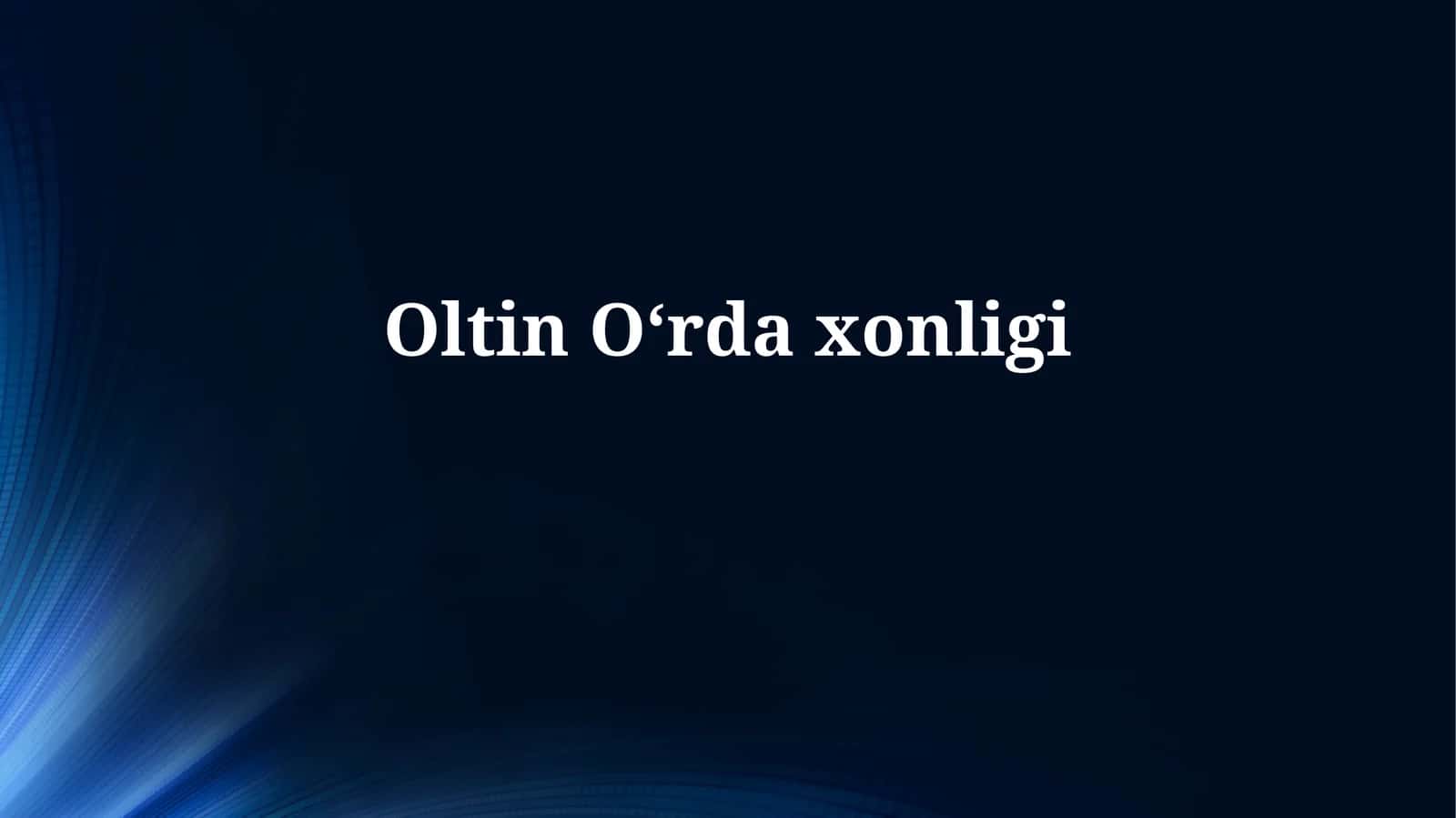 OltinOʻrdaxonligi