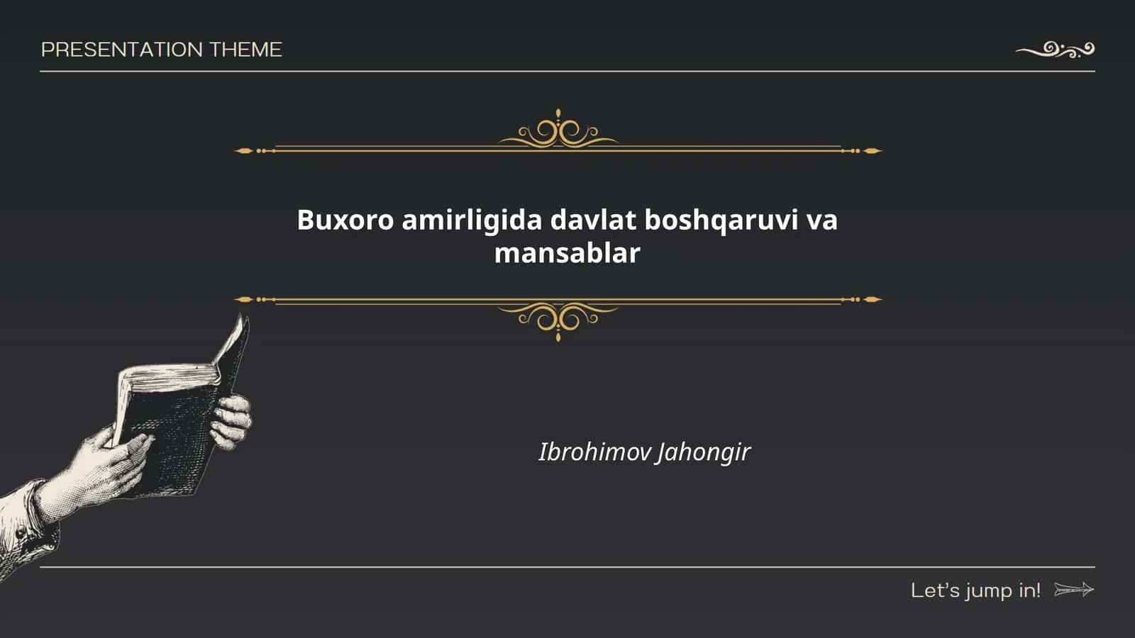 Buxoro amirligida davlat boshqaruvi va mansablar