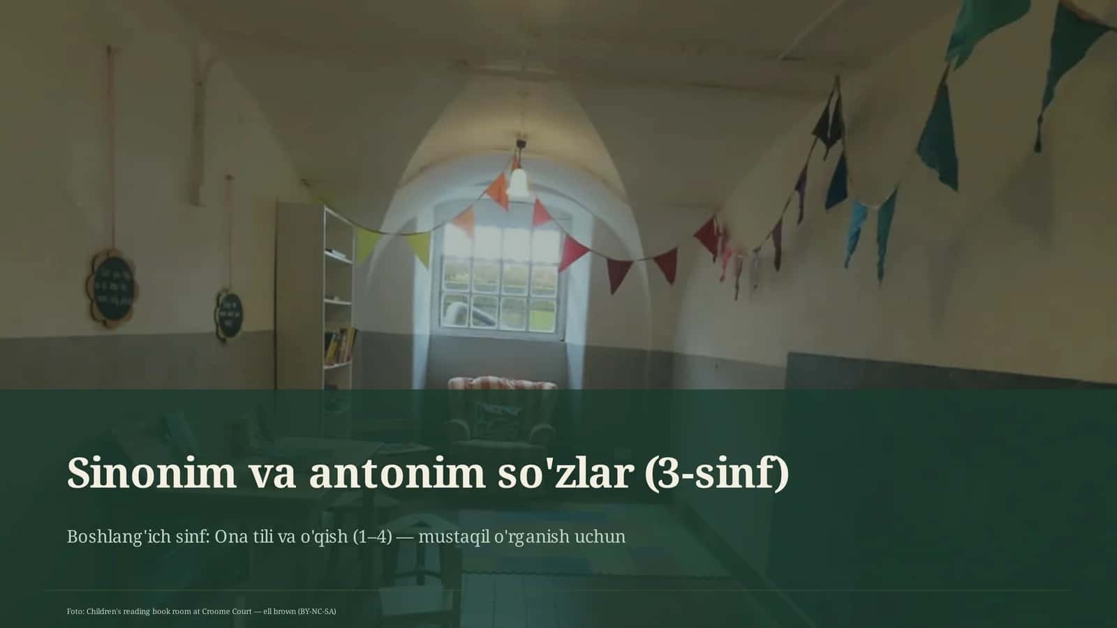 Sinonim va antonim so'zlar (3-sinf)