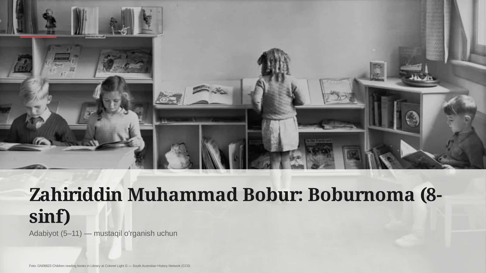 Zahiriddin Muhammad Bobur: Boburnoma (8-sinf)