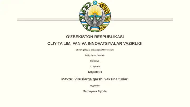 Viruslarga qarshi vaksina turlari