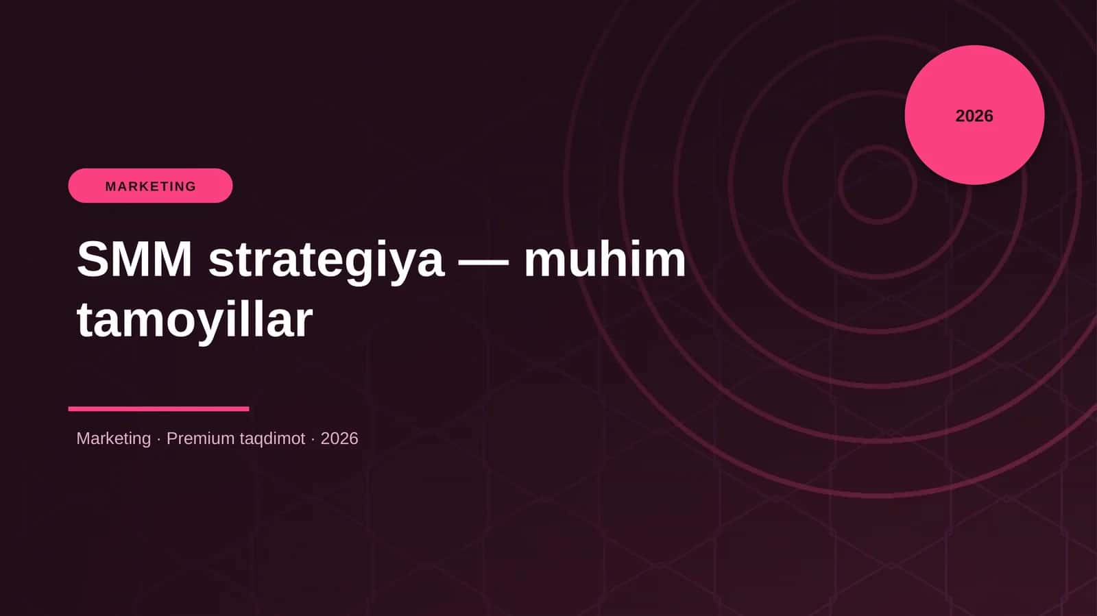 SMM strategiya — muhim tamoyillar