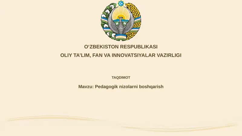 Mojarolarni boshqarish pedagogikasi