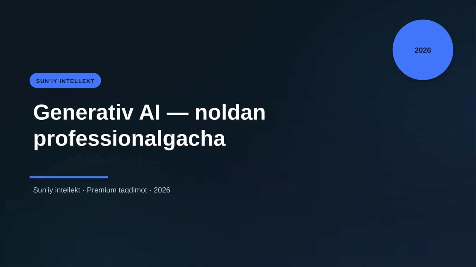 Generativ AI — noldan professionalgacha
