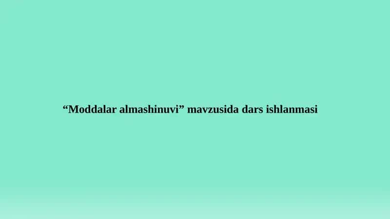 Moddalar almashinuvi