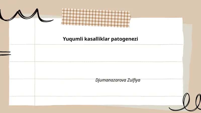 Yuqumli kasalliklar patogenezi