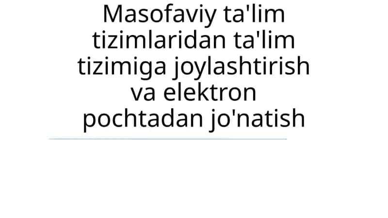 O'quv rejalarini moslashtirish