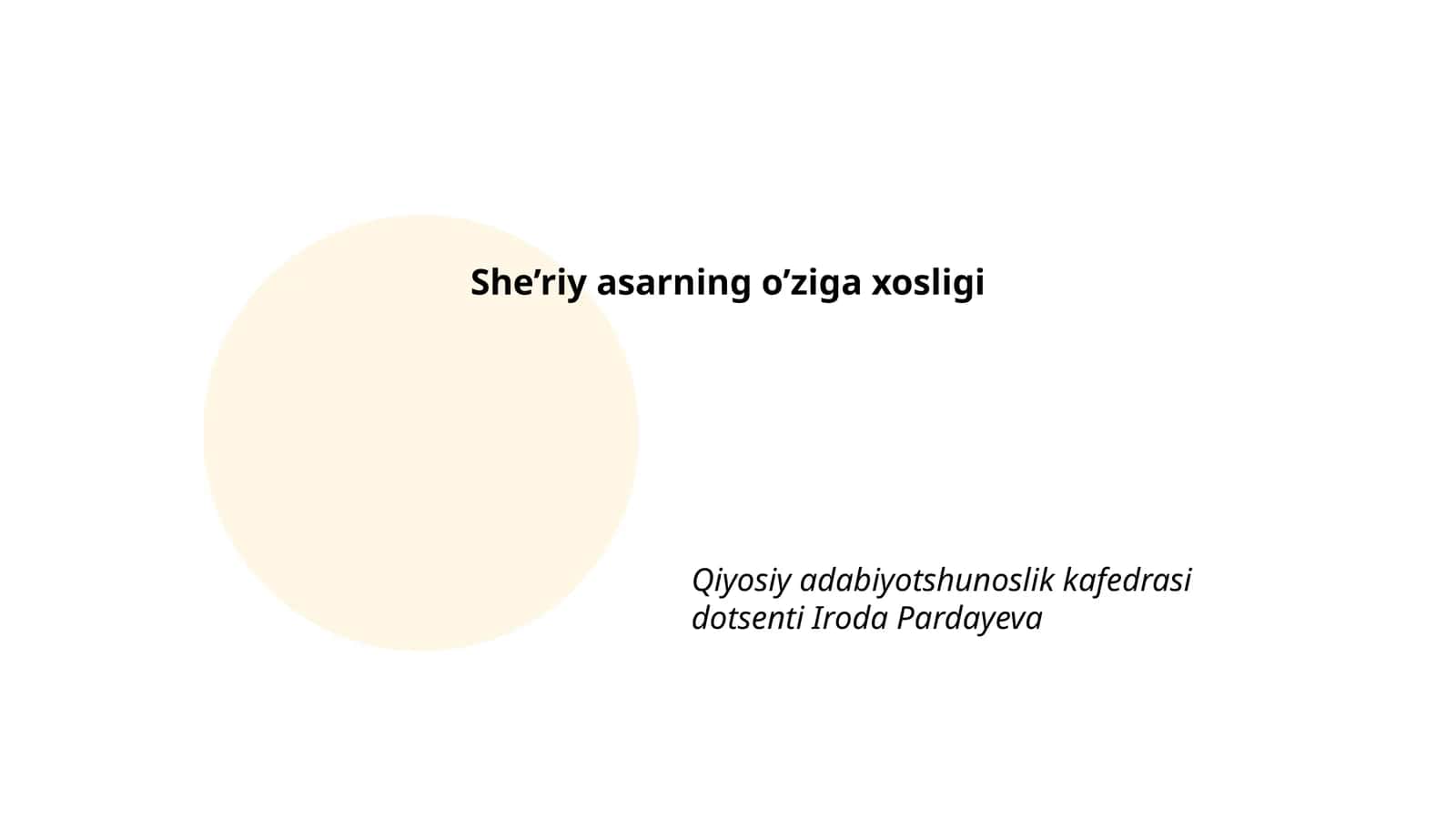 She’riyatning lingvistik jihatlari