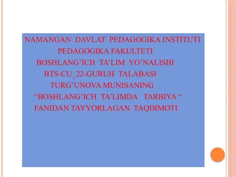 Jamoani Shakillantirishning Istiqbol Rejalari