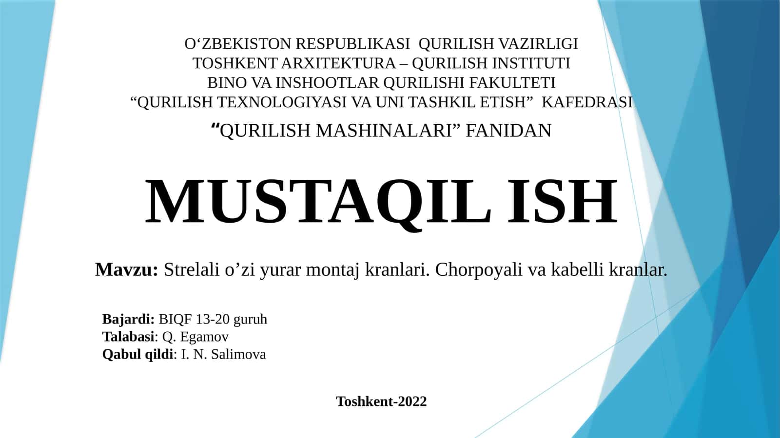 Strelalio’ziyu ramontaj kranlari