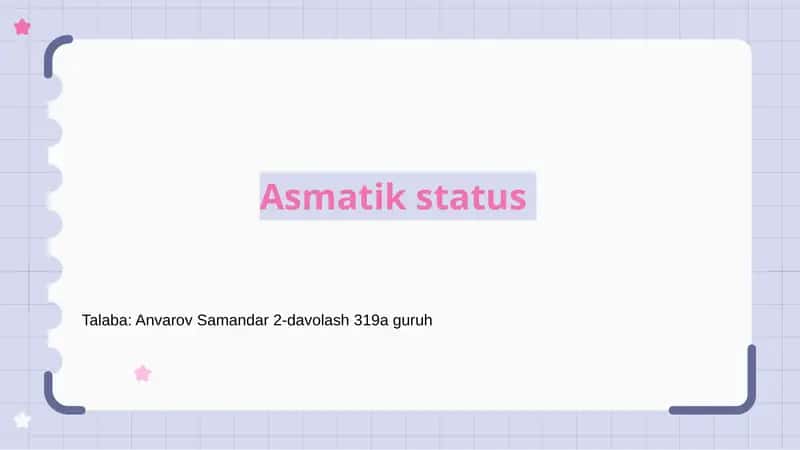 Asmatikstatus