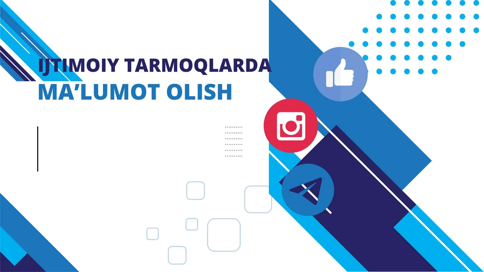 Ijtimoiy tarmoqlarda ma'lumot olish