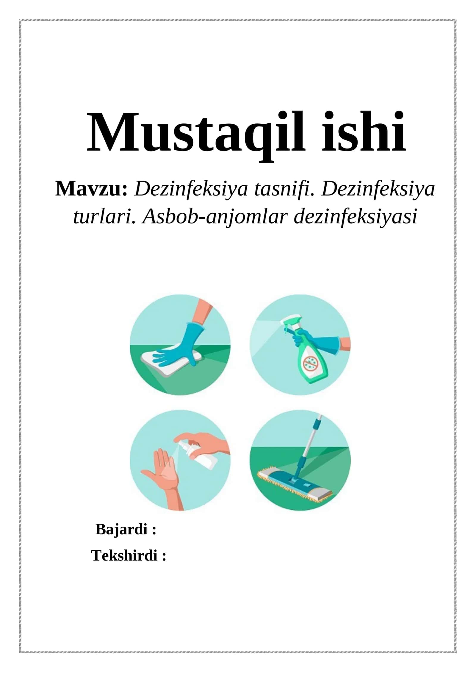 Mustaqil ishi