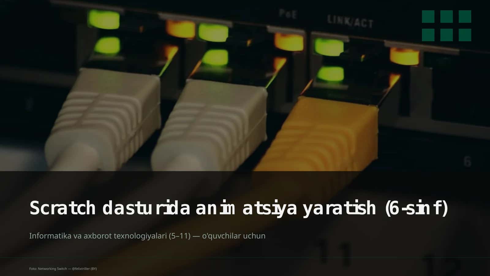 Scratch dasturida animatsiya yaratish (6-sinf)