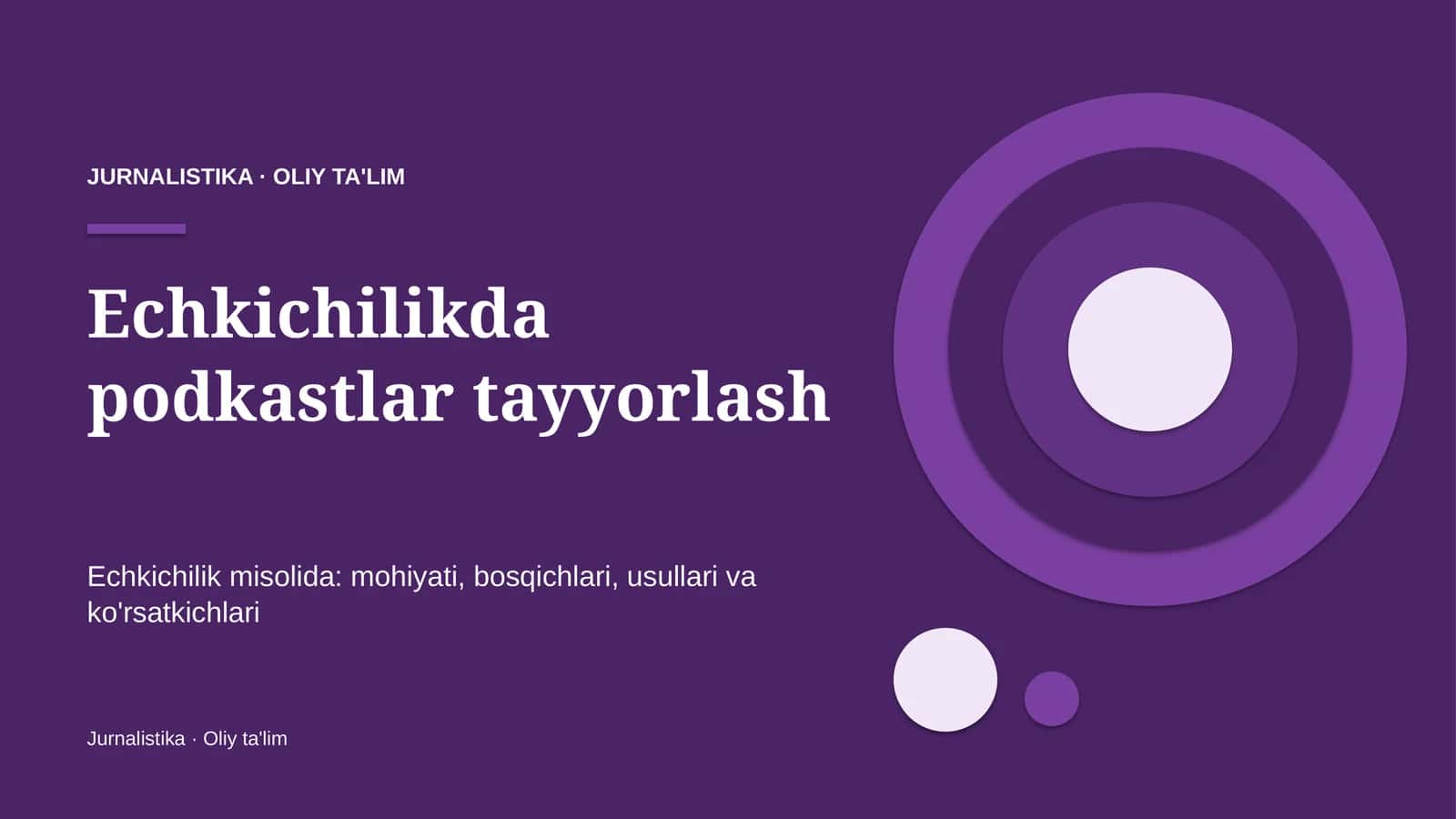 echkichilikda podkastlar tayyorlash 2322