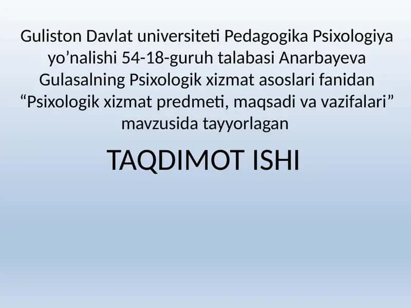 Psixologik xizmatasoslar