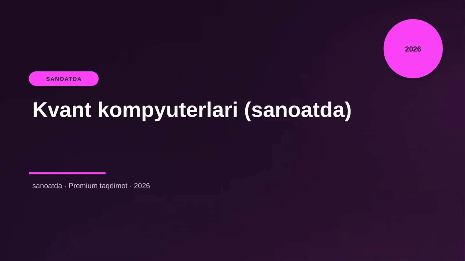 Kvant kompyuterlari (sanoatda)