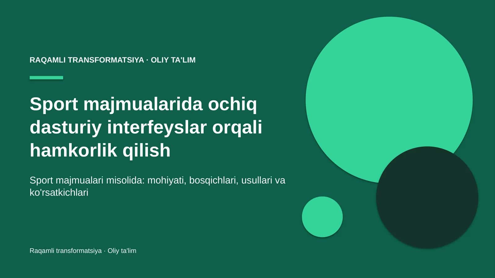 sport majmualarida ochiq dasturiy interfeyslar orqali hamkorlik qilish 8056