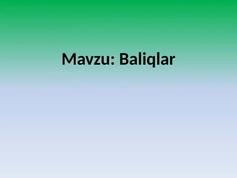 Baliqlar