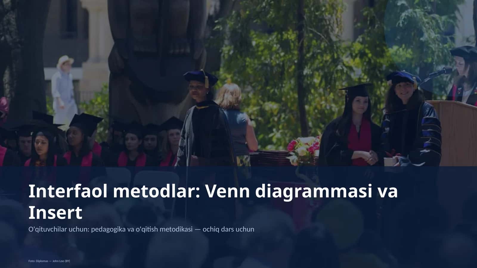 Interfaol metodlar: Venn diagrammasi va Insert