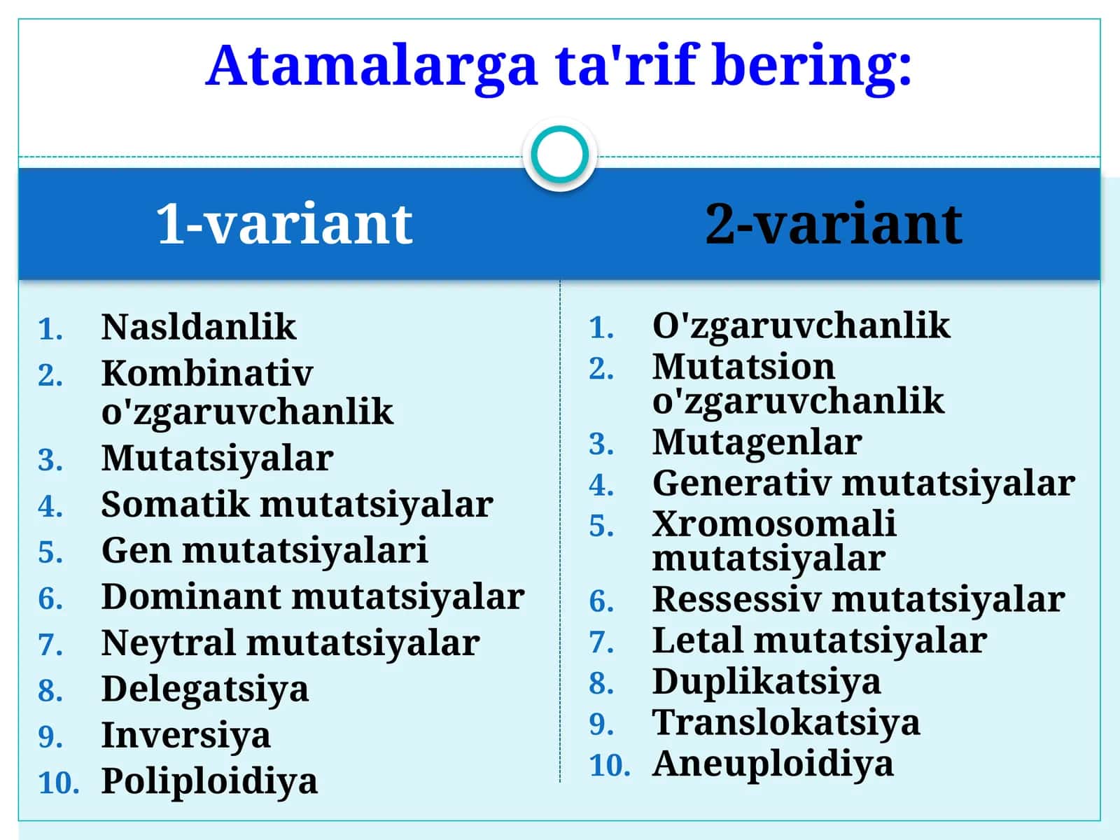 Biologiya - Seleksiya fanining maqsadi vazifalari va usullari