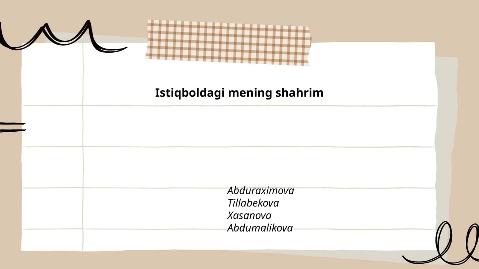 Mening shahrim tarixi
