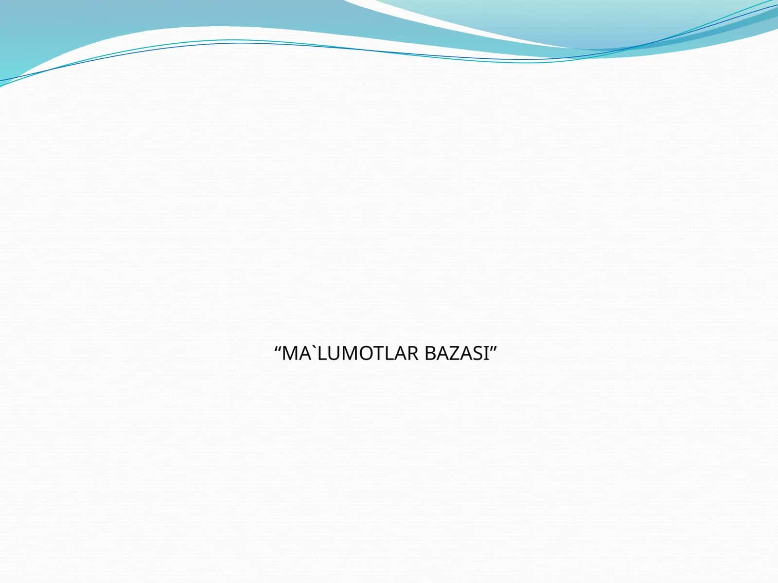 Avtomatlashtirilgan axborot tizmlari