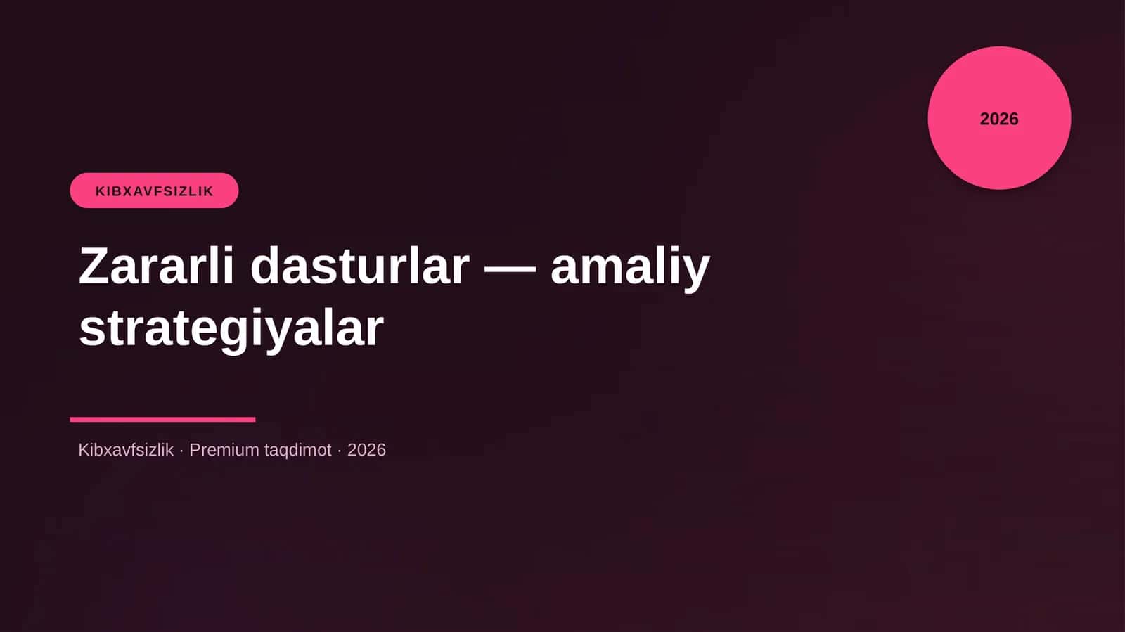 Zararli dasturlar — amaliy strategiyalar
