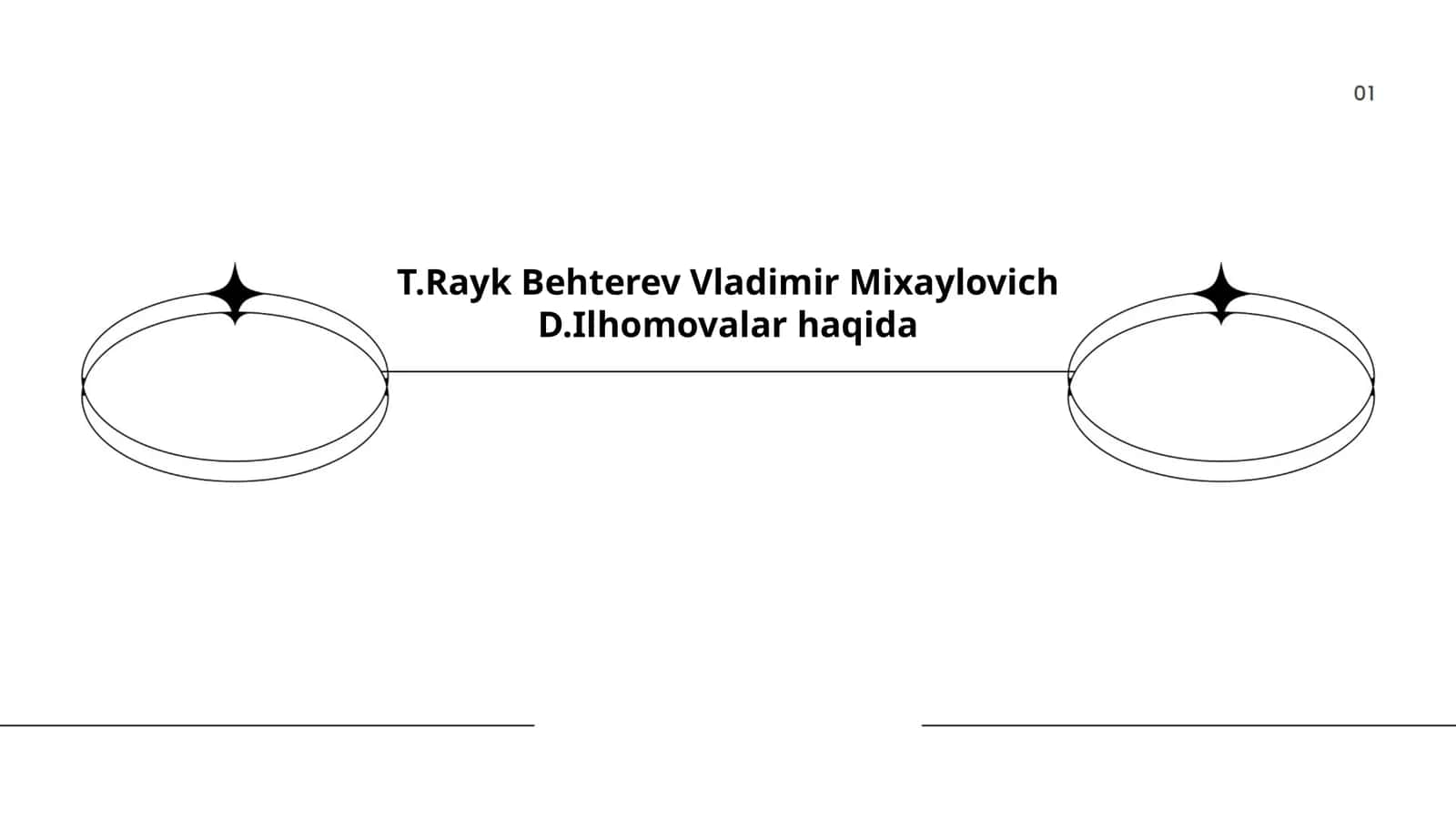 T.Rayk Behterev Vladimir Mixaylovich D.Ilhomovalar haqida