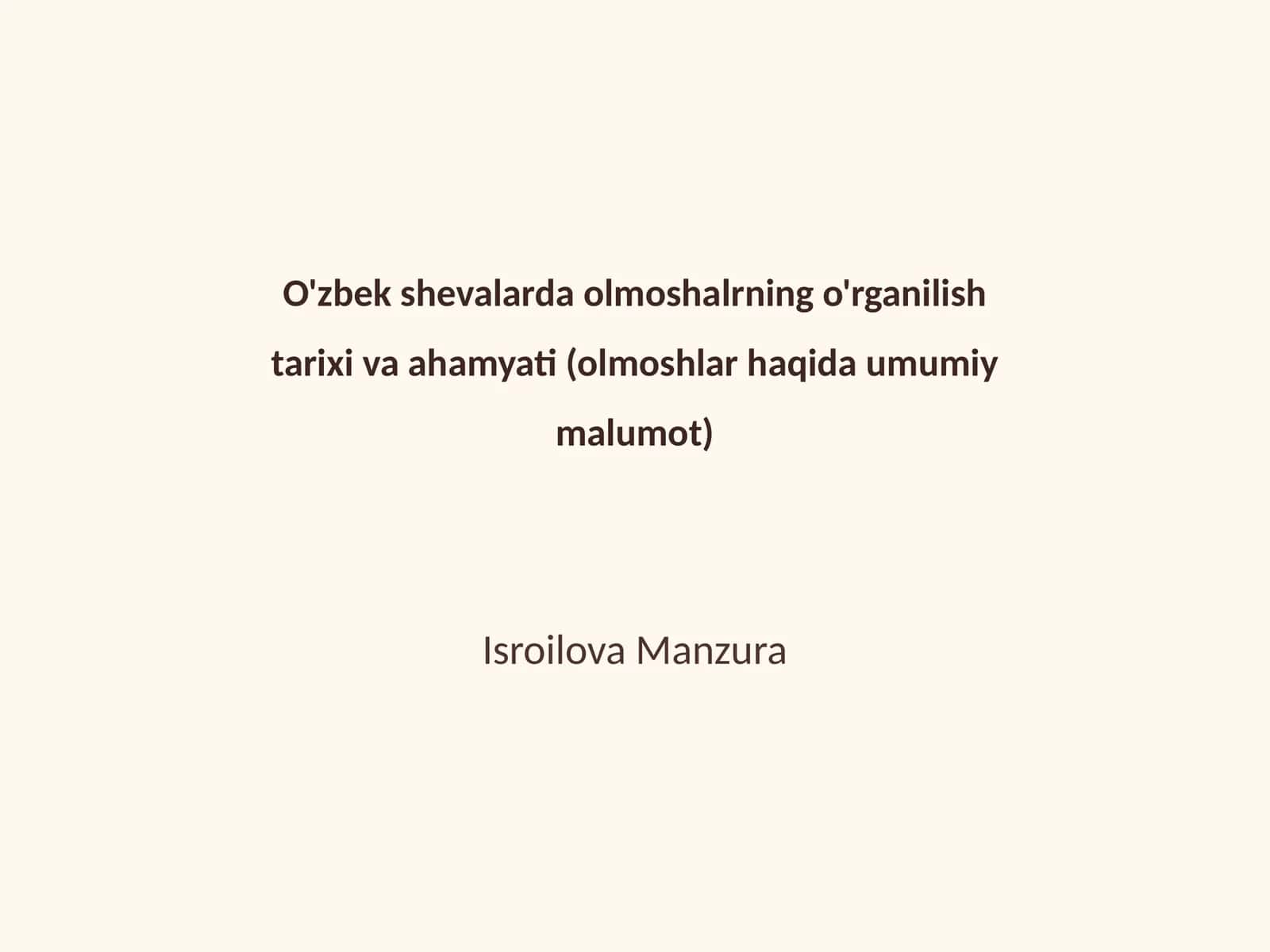 Olmoshalrning o'rganilish tarixi va ahamyati