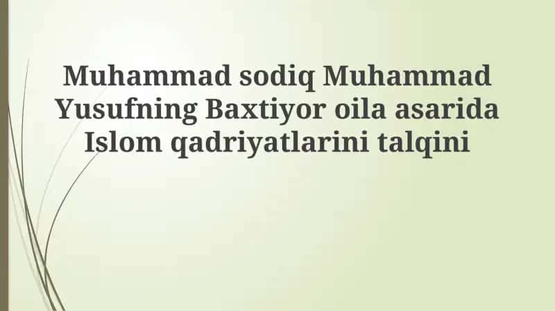 Baxtiyor oila